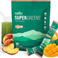 Supergreens Premium Superfood Greens Drink Mix w/Chlorella, Moringa, Spinach & Broccoli + Digestive Enzymes & Probiotic Blend -Nutrient-Packed Powder Wellness (Mango Peach, 20 SRV, Travel Pack)