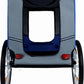 Blue-Grey Large Folding Bike Trailer for Dogs – Heavy-Duty Steel Frame, 66LB Capacity Pet Carrier for All-Terrain Cycling, Jogging & Camping Adventures!