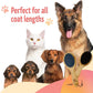 The Buddy System Combo Bristle Pet Brush, 2-in-1 Brush, Durable Rubber Side and Soft Boar Bristle Side - All Pets and Coat Lengths - Top Coat Massage for Cats & Dogs - 1 Pack