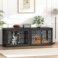 38 Inch Heavy Duty Dog Crate Furniture for Large and Medium Dogs, Decorative Pet House End Table, Wooden Cage Kennel Furniture Indoor, Black