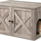 Feandrea Cat Litter Box Enclosure, Litter Box Furniture Hidden with Removable Divider, Indoor Cat House, End Table, 31.5 x 20.9 x 19.7 Inches, Greige UPCL002G01