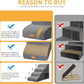 Topmart High Density Foam Dog Steps 4 Tiers,Extra Wide Deep Pet Steps,Non-Slip Dog Stairs Ramp for Bed,Soft Foam Cat Ladder,Best for Older Injured,Older Pets,Cats with Joint Pain