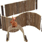 Hamster Bridge,Rat Long Bendy Bridge Wooden Climbing Ladder Cage Accessories for Syrian Hamster Gerbil Mouse Rat, 20.08" L x 5.91" W
