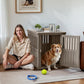 Dog House - Resin Outdoor Dog Kennel with Ventilated Design, Waterproof Dog Bed Shelter for Backyard, Garden & Patio