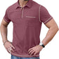 Sailwind Men's Short Sleeve Polo Shirts Casual Summer Classic Collared Golf Shirt with Pocket
