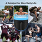 XL 140 Gal Ice Bath Tub for Athletes Recovery, 12-Support Portable Cold Plunge Tub, Ice Tub for Cold Water Therapy, Insulated Design with Cover, Quick Drainage for Home, Gym, Indoor & Outdoor Use