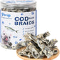 Cod Fish Skin Braids Dog Treats Natural Dried Dog Snacks Sticks, High Omega-3 Single Ingredient Cod Skin Chews w/Taurine, 7 oz