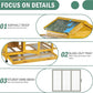 Wooden Rabbit Hutch with Waterproof Roof,Outdoor/Indoor Bunny Cage with Removable Slide-Out Bottom Tray, Chewproof Rabbit cage for Small-Medium Animals (Guinea Pigs, Hedgehogs)