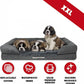 The Dog’s Bed, XXL Grey Fur Memory Foam, Pain Relief: Arthritis, Hip & Elbow Dysplasia, Post Surgery, Lameness, Supportive, Calming, Waterproof, Washable Cover, Veterinary Approved
