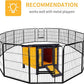GEGURI Outdoor Cat House Weatherproof, Rabbit Hutch & Indoor Bunny Cage, Wooden Shelter for Feral Cats, Rabbits, Chickens & Small Animals