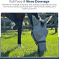 Horse Fly Mask with Nose Cover and Ears | 95% UV Eye Protection | Built-in Visor | Breathable, Lightweight Mask | Adjustable Fit for Comfort Horse Medium/Large Size