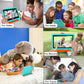 2025 Kids Tablet 10 inch Android 14 Tablets for Kid Octa-Core, 20GB+128GB (TF 1TB), Toddler Tablet with Shockproof Case, 2.4G+5G WiFi 6, Parental Control, Face Unlocked, Split Screen, BT5.0 (Green)