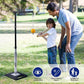 3-In-1 Baseball Softball Batting Tee,5 Hitting Modes To Choose,Auto Reset Baseball Swing Trainner With Tethered Ball,Handrolled Rubber Top,Weighted Base,Height Adjustable Hitting Tee For All Players