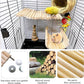 2Pcs Chinchilla Wood Ledge Hamster Wooden Flexible Platform Perch Climbing Toys Cage Accessories for Rat Mouse Sugar Glider Small Animal