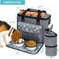 Large Dog Travel Bag, Airline Approved Dogs Bags for Traveling, 2 Dog 's Food Travel Container and Collapsible Bowls, Weekend Pet Travel Bags