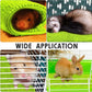 Amylove 4 Pcs Guinea Pig Cage Liner Guinea Pig Bedding Washable Fleece Pee Pads Reusable Small Animals Training Mat Small Animal Sleeping Bed for Bunny Hamster(Green,16 x 24 Inch)