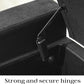 Ottoman with Storage, 48.8" Fabric Storage Ottoman Bench with Hinge, Bedroom Bench, Upholstered Benches with Seating for Living Room, Entryway (Dark Grey)