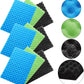 9 Pcs Fish Pond Foam Aquarium Filter Sponge Wave Shape Coarse Foam for Fish Tank Sump Pond 17 x 11 Inch x 1/2 to 1 Inch, Black, Green, Blue