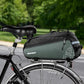 Bike Rear Rack Bag,9L PVC Waterproof Bike Trunk Bag for Road and Mountain Bikes,Bicycle Rear Seat Bag with Rain Cover Bike Saddle Bag for Cycling Trip (Brown green)