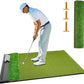 Golf Hitting Mat with Ball Tray 5x4ft - 6x4ft Dual-Turf Practice Mat for Indoor & Outdoor Use Golf Training Mat with Rubber Tee Holes, Suitable for Swing Driving & Chipping