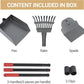Heeyoo Dog Pooper Scooper, Dog Poop Tray and Rake Set, Pet Waste Removal Scoop with Long Adjustable Sectional Stainless Handles