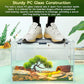 16×10×8'' Reptile Tank Kit with Heat Lamp, Spray Bottle, Shovel, Tweezers, Food Bowl, Hideout -Perfect for Geckos, Bearded Dragons, Snakes, Lizards, Turtles 360° Viewing, PC Glass