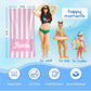JML Personalized Beach Towel with Name, Custom Cabana Stripe Beach Towel, Customized Microfiber Pool Towel, Quick Dry & Absorbent Swim Towel for Adult,Mother's Day, Birthday, Summer Holiday,Vacation