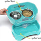 Neater Pet Brands Neater Feeder Deluxe Mess Proof Dog Bowls Elevated for Medium Dogs 19-40 lbs, Made in USA, No Spill Raised Dog Food Bowl Stand Feeding Station, Food and Water Bowl Set, Aquamarine
