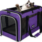 Per Carrier for Cat 18x11x11 Inch FAA Complaint, Kitten Taxi Top Load Soft Cloth Bag, Small Animal Portable in Cabin Crate Shih Tzu Dog Kennel Carry Case, 4-Sided-Ventilated Kitty Purse Purple