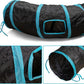 Cat Tunnel, S-2-Way Cat Tunnels for Indoor Cats, Interactive Toy Maze Cat House, Foldable Cat Tubes and Tunnels for Cats Kittens, Puppies, Kitty, Kitten, Rabbit, Guinea Pigs (Blue & Black)