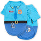 Parisian Pet Embroidered Dog Police Costume - Cop Costume for Dogs - 100% Cotton & Polyester - Blue, Medium Size