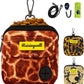 Dog Treat Pouch for Pet Walking and Training with Clicker Poop Bags and Double Bag Design Small Fanny Zipper Pack Holder for Puppy Snack Dispenser Kit for Leash and Outdoor Use Deer Hide Skin