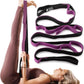 SPECIAL SUPPLIES Yoga Strap for Stretching, Stability Training, Fitness, Flexibility, Physical Therapy, Home Workout Equipment, Strength Training, and Pilates (Purple)