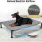 Veehoo Heavy Duty Elevated Dog Bed - Raised Dog Cot with Washable & Breathable Teslin Mesh, Non-Slip Silicon Feet, Cooling, Indoor/Outdoor, 47" x 29", Black Silver