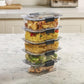Rubbermaid Brilliance Food Storage Containers BPA Free Airtight Lids Ideal for Lunch Meal Prep & Leftovers Set of 5 (3.2 Cup)