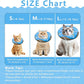 Cat Cone Collar Soft, Adjustable Cat Recovery Collar Kitten Cones to Stop Licking, Cute Donut E Collar After Surgery, Cats Neck Pillow Elizabethan Cones of Shame (Waterproof Blue, Large)