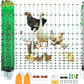VEVOR Electric Fence Netting, 48" H x 100' L, PE Net Fencing Kit with Posts & Double-Spiked Stakes, Utility Portable Mesh for Chickens, Ducks, Geese, Rabbits, Used in Backyards, Farms, and Ranches