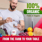 JUCE Reds Organic Superfood Powder - Garden Berry Flavor | Fruit & Veggie Powder for Everyone w/64 Immune Boosting Superfood Plus Probiotics for Gut Health | 20 Servings (230g)