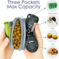 Dog Treat Pouch for Pet Walking and Training with Clicker Poop Bags and Three Bags Design Small Fanny Zipper Pack Holder for Puppy Snack Dispenser Kit for Leash and Outdoor Use (Gray)