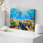 wall26 Canvas Print Wall Art Sunlight Ocean Sea Coral Reef Anemone Fish Nature Animals Photography Realism Rustic Scenic Landscape Wilderness Earth for Living Room, Bedroom, Office - 24"x36"