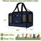 Cat Carrier 18x11x11 United Airline Approved, Top Loader Heavy Duty Softshell Pet Flying Bag 18lbs, Small Dog Chihuahua Crate 5-10 Pounds, Kitty Transport Kennel, Miniature Poodle Case Navy
