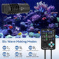 AQQA Aquarium Wave Maker Magnetic Adjustable Cross Flow Pump with Controller DC Gyre Wavemaker 1059 GPH Water Circulation Pump Powerhead for Freshwater & Marine Reef Fish Tank 15-70 Gallon (15W)