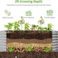 Land Guard Galvanized Raised Garden Bed, 8x4x2ft Planter Boxes Outdoor, Oval Larger Metal Planter Boxes for Vegetables, Fruits, Flowers (Silver)