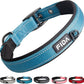 Fida Heavy Duty Dog Collar, Ultra Comfortable Soft Neoprene Padded, Adjustable Reflective Nylon Pet Collar with Durable Metal Belt Buckle for Medium Breeds (M, Blue)