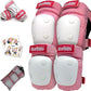 Simply Kids Knee and Elbow Pads with Wrist Guards, HardSoft Pad Tech. - CPSIA Certified Protective Gear Set - Inline Roller Skate Skateboard Bike Knee Pads for Kids Child Girls Boys Toddler Youth