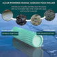 Oceanfoam Ripple Travel Foam Roller (11" x 3.35") Firm Mini Foam Roller for Physical Therapy, Deep Tissue Massage, Back Pain - High Density, Ergonomic Wave Textured - Yoga, Pilates, Exercise (Seafoam)