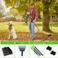 Non-Breakable Pooper Scooper, Dog Pooper Scooper Tray & Rake Set with Adjustable Stainless Steel Long Handle for Large Medium Small Dogs (Green)