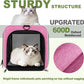 Cat Carrier 18x11x11 Delta Airline Approved, Easy Load Soft Pet Plane Travel Bag 15 pounds, Teacup Dog Crate 12 lbs, Yorkie Kennel Carrying Case, Kitten Toy Poodle Mesh Cage up to 20lbs Pink
