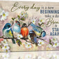 Bird Wall Art Farmhouse Flower Branch Pictures Rustic Country Birds Wall Decor Floral Canvas Print Painting Artwork for Bathroom Living Room Bedroom 12"x16"