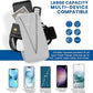 HiRui Cell Phone Holder Arm Bag & Wrist Bag for Phone, Sports Running Armband for Gym & Cycling, Compatible with iPhone 16/16Pro/Plus/15/14 Samsung Galaxy All Phones, Reflective & Adjustable (Gray)